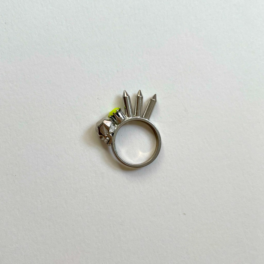 Joomi Lim Silver Spike & Skull Ring